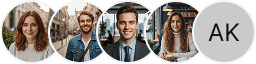 Several member account icons on the Lucid Vaultorance trading review section